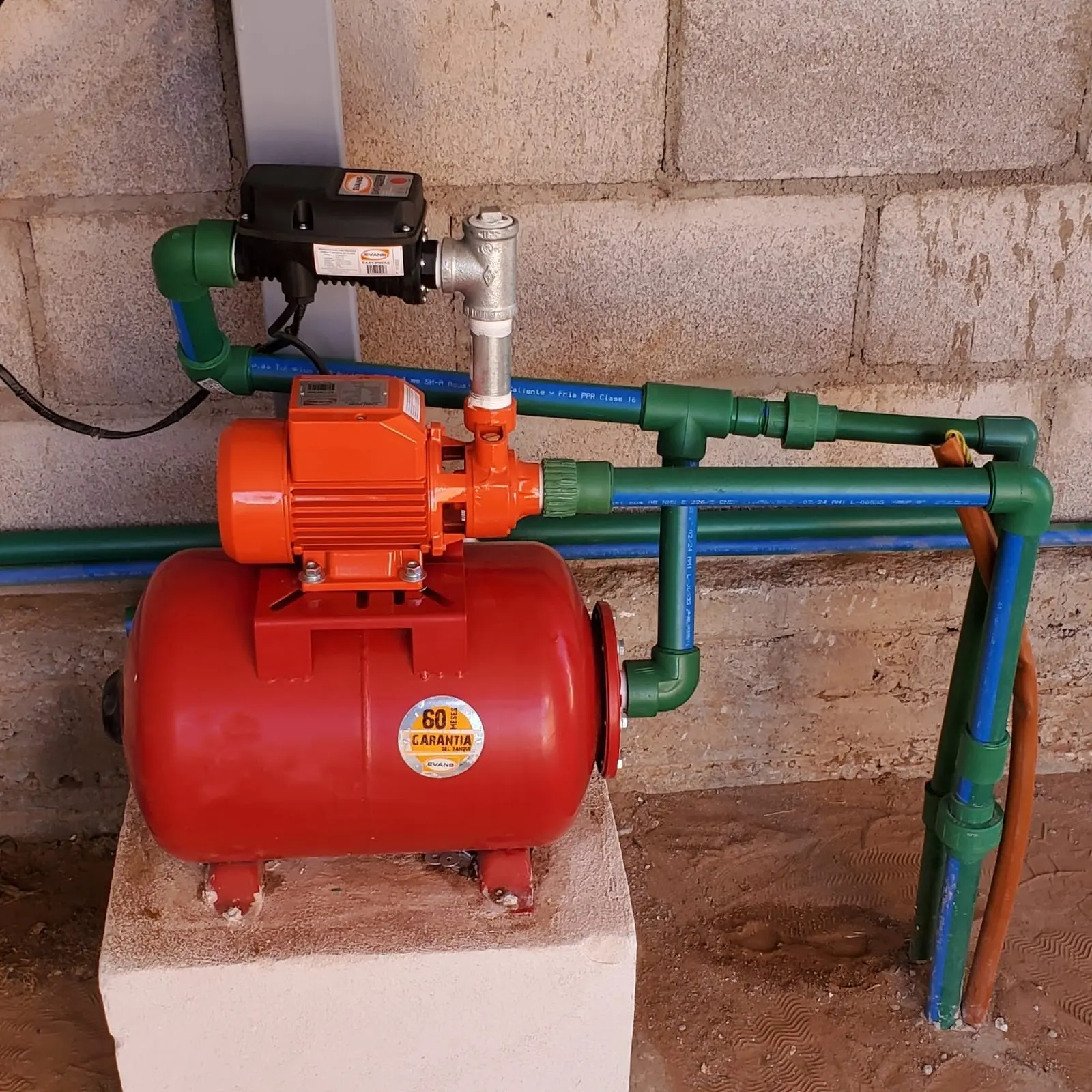 Instalación de hidroneumáticos